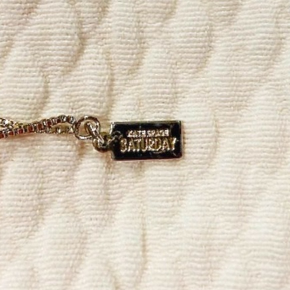 AP6-Kate Spade Saturday Sliding Mirror Gold Tone Necklace - Picture 6 of 9